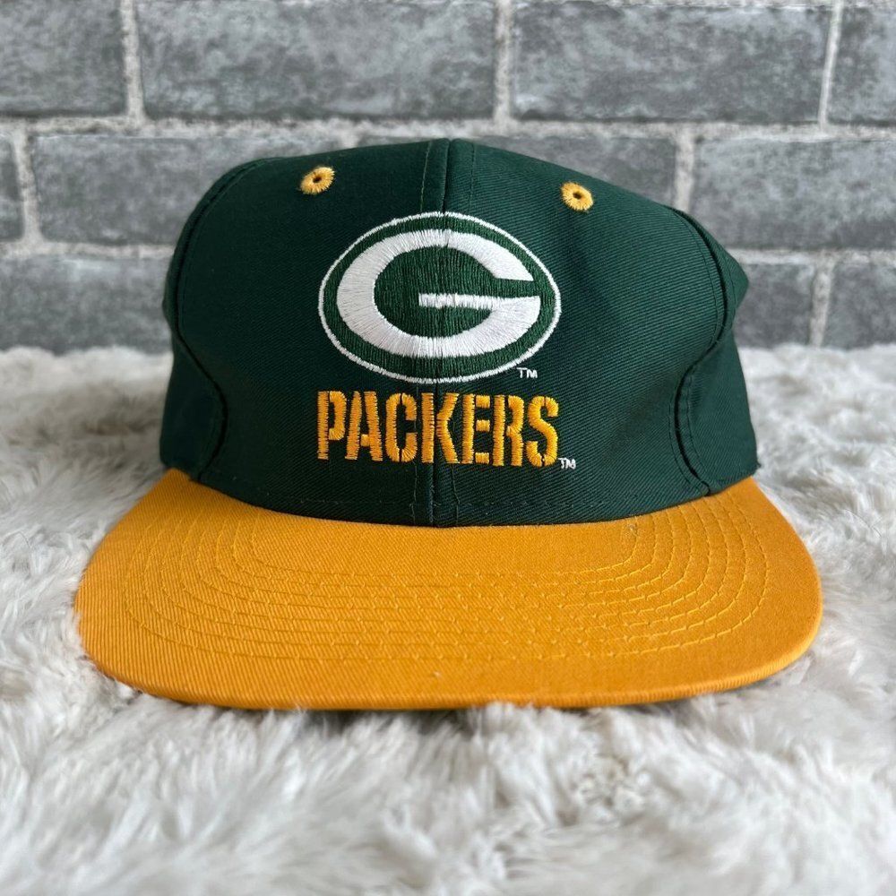 Vintage Logo 7 Green Bay Packers Adjustable Flat Brim Cap